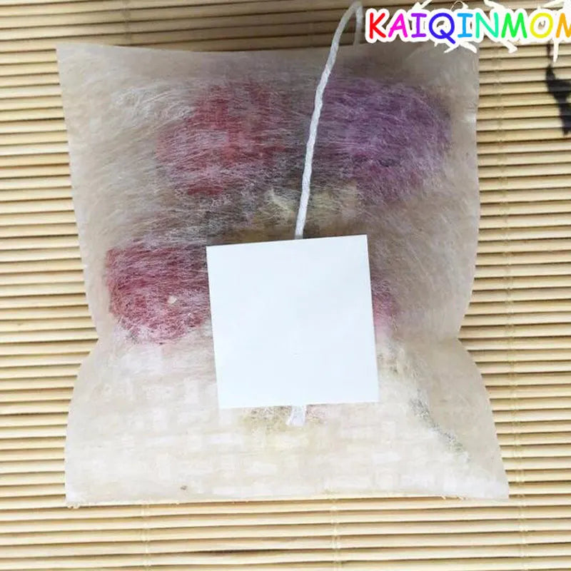 100pcs/lot Corn Fiber Tea bags Pyramid Shape Heat Sealing Filter Teabags PLA Biodegraded