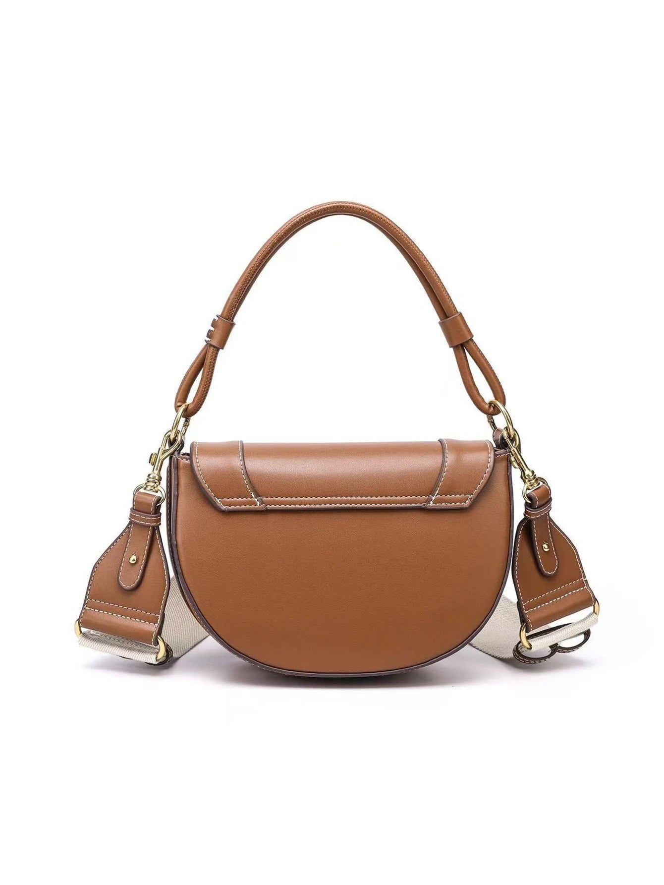Fashionable and casual hand-held saddle bag, versatile for commuting, single shoulder crossbody bag