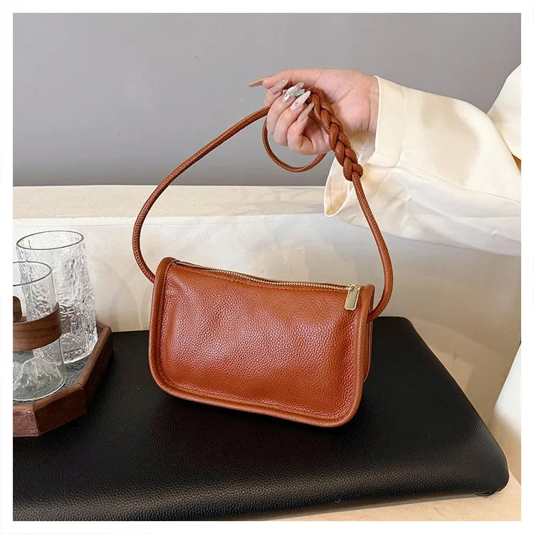 100%Real Cowhide Genuine Leather Sac Fashion Women Crossbody Bags for Ladies New High Capacity Shoulder Bag Handbag Female Purse
