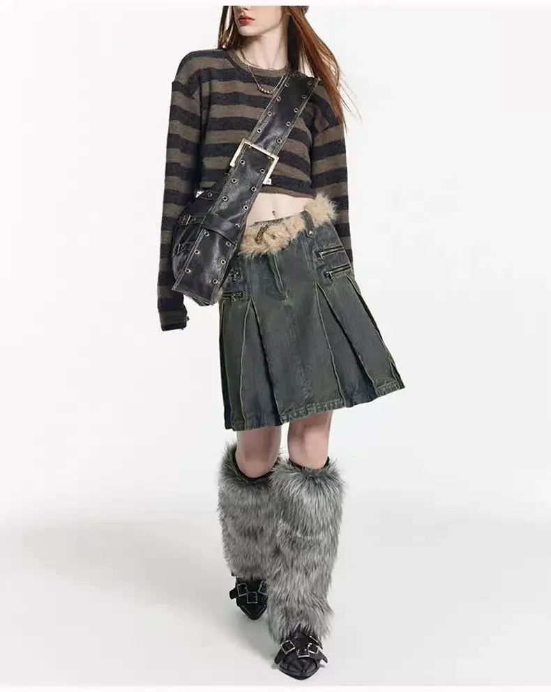 American Retro Punk Pu Leather Handbag Metal Button Shoulder Bags Tote Woman Bag Large Capacity Commuting Storage Bag Purse