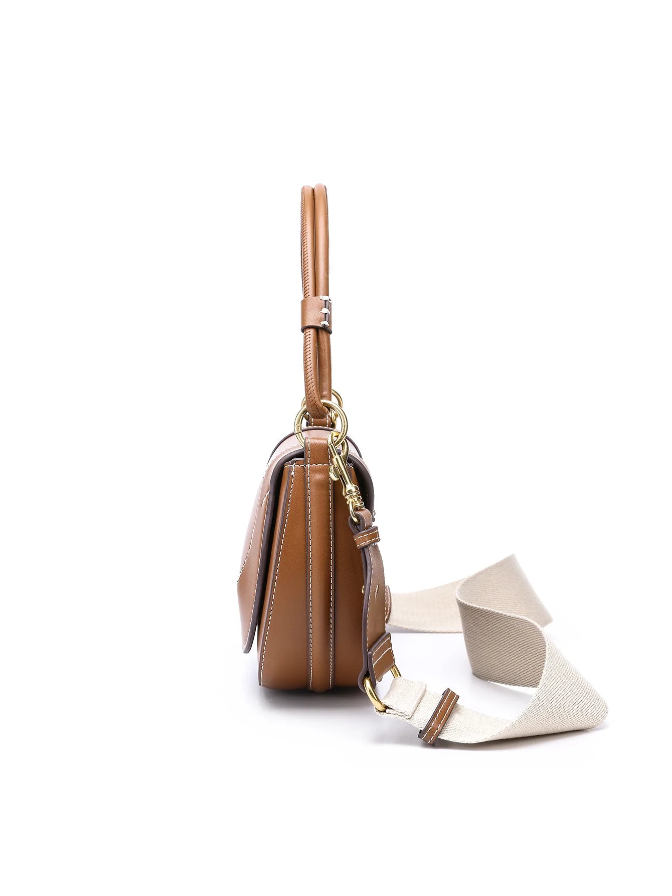 Fashionable and casual hand-held saddle bag, versatile for commuting, single shoulder crossbody bag