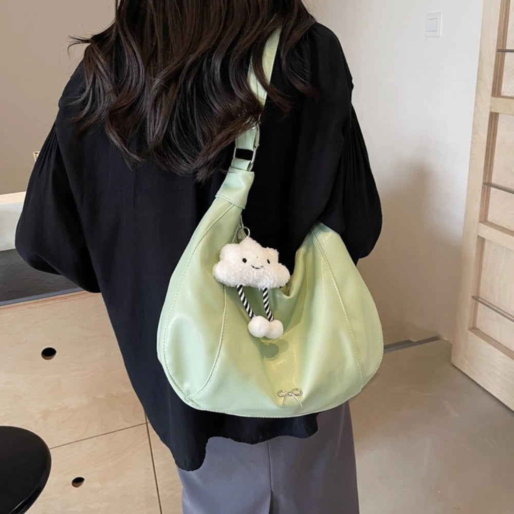 2025 Summer New Large Capacity Underarm Shoulder Bag Crossbody Bag Women's Fashion Backpack Comes with a Small Doll as a Gift