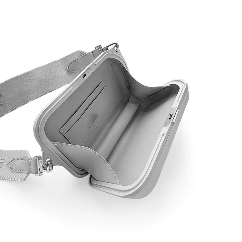 2026 Luxury RMWA Single Shoulder Vertical Aluminum Magnesium Alloy Crossbody Bag - Metallic Silver - Fashionable Suitcase - Esse