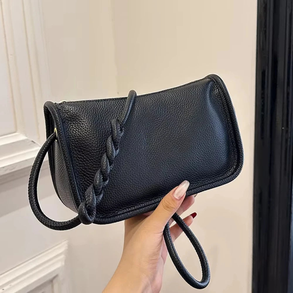 100%Real Cowhide Genuine Leather Sac Fashion Women Crossbody Bags for Ladies New High Capacity Shoulder Bag Handbag Female Purse