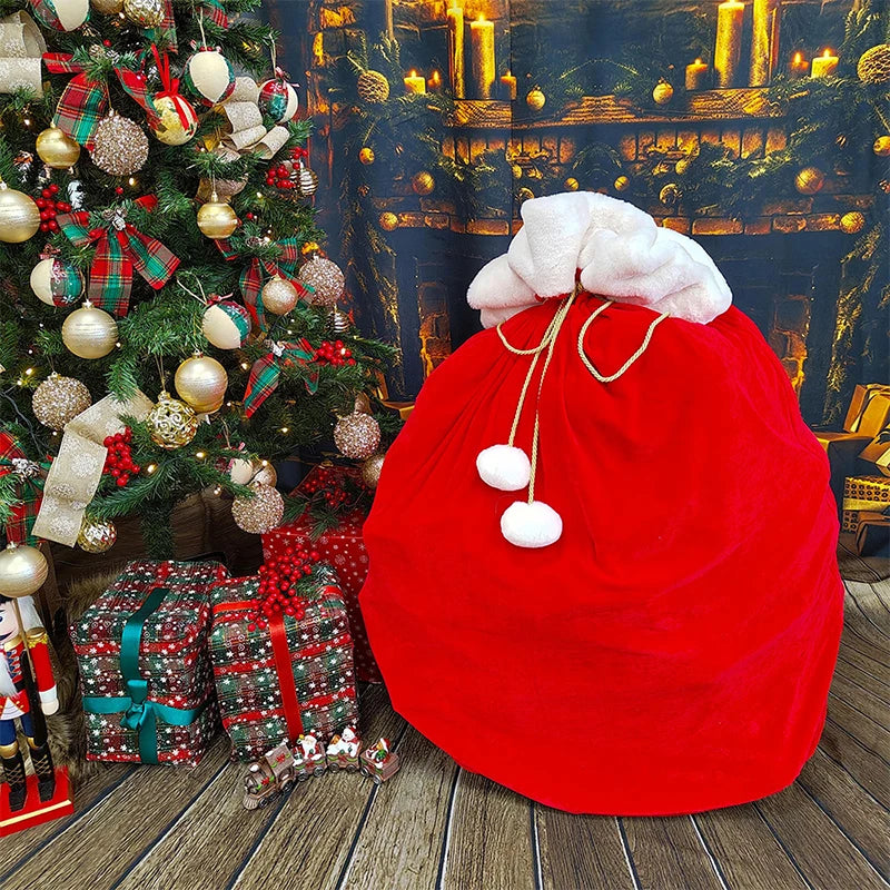 Customized Christmas letter text gift bag, Santa Claus backpack, candy gift bag, Christmas Eve bundle pocket