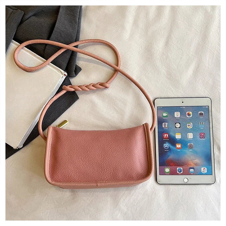 100%Real Cowhide Genuine Leather Sac Fashion Women Crossbody Bags for Ladies New High Capacity Shoulder Bag Handbag Female Purse