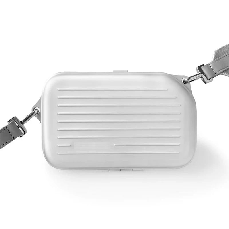 2026 Luxury RMWA Single Shoulder Vertical Aluminum Magnesium Alloy Crossbody Bag - Metallic Silver - Fashionable Suitcase - Esse