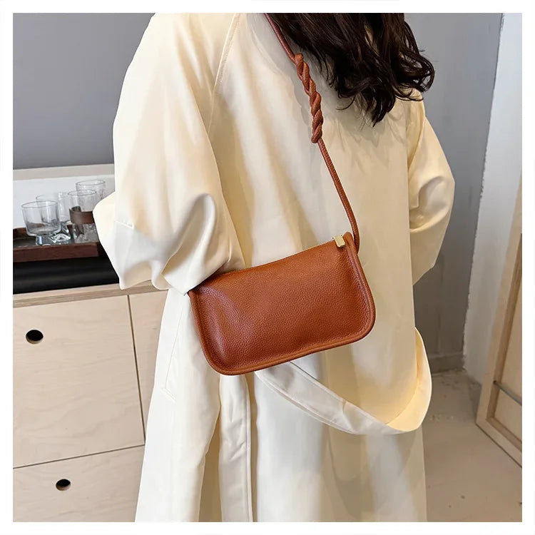 100%Real Cowhide Genuine Leather Sac Fashion Women Crossbody Bags for Ladies New High Capacity Shoulder Bag Handbag Female Purse