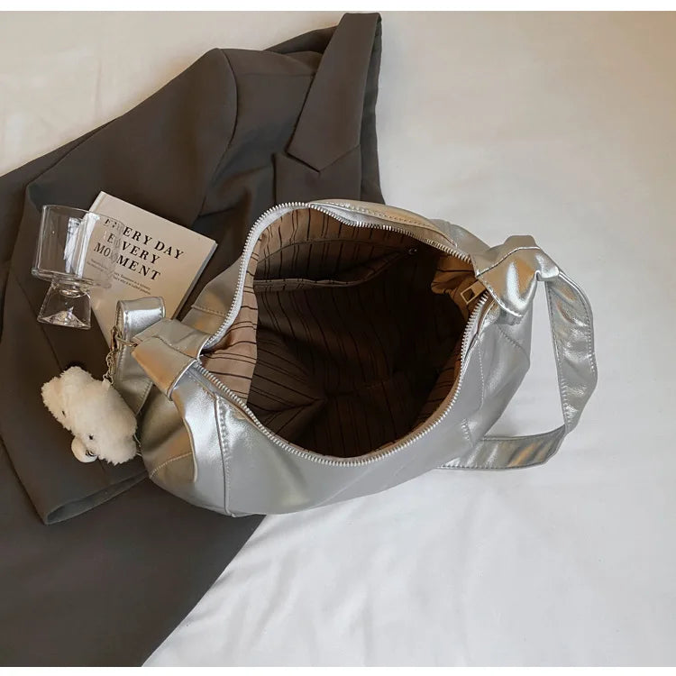 2025 Summer New Large Capacity Underarm Shoulder Bag Crossbody Bag Women's Fashion Backpack Comes with a Small Doll as a Gift