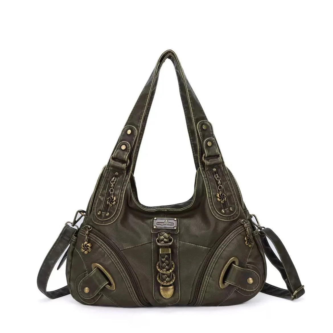 Angel Kiss Vintage Y2K Millennium Trendy Leopard Tie Dye Tote Bag Crossbody Bag Briti Sle Youth Daily Use Waterproof