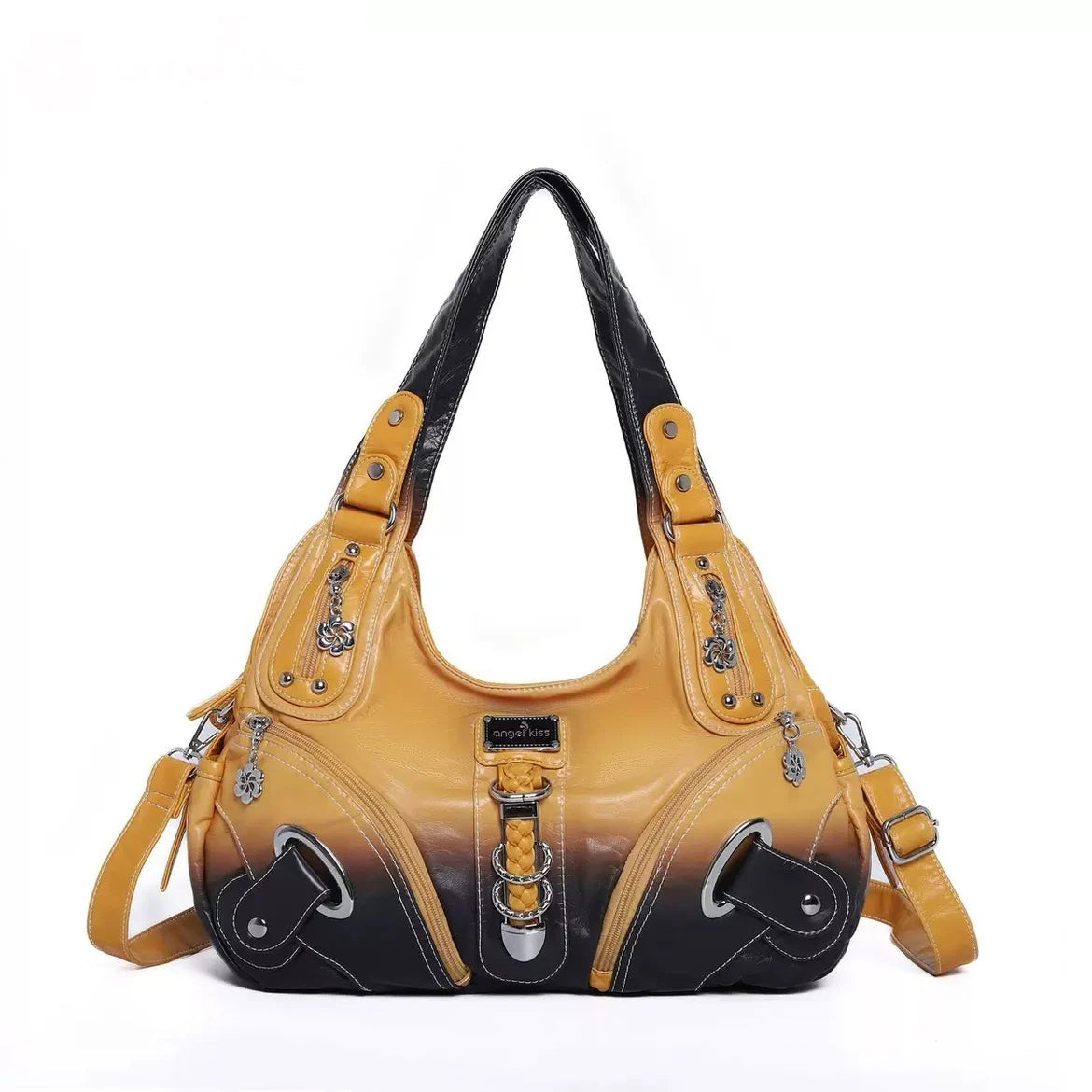 Angel Kiss Vintage Y2K Millennium Trendy Leopard Tie Dye Tote Bag Crossbody Bag Briti Sle Youth Daily Use Waterproof