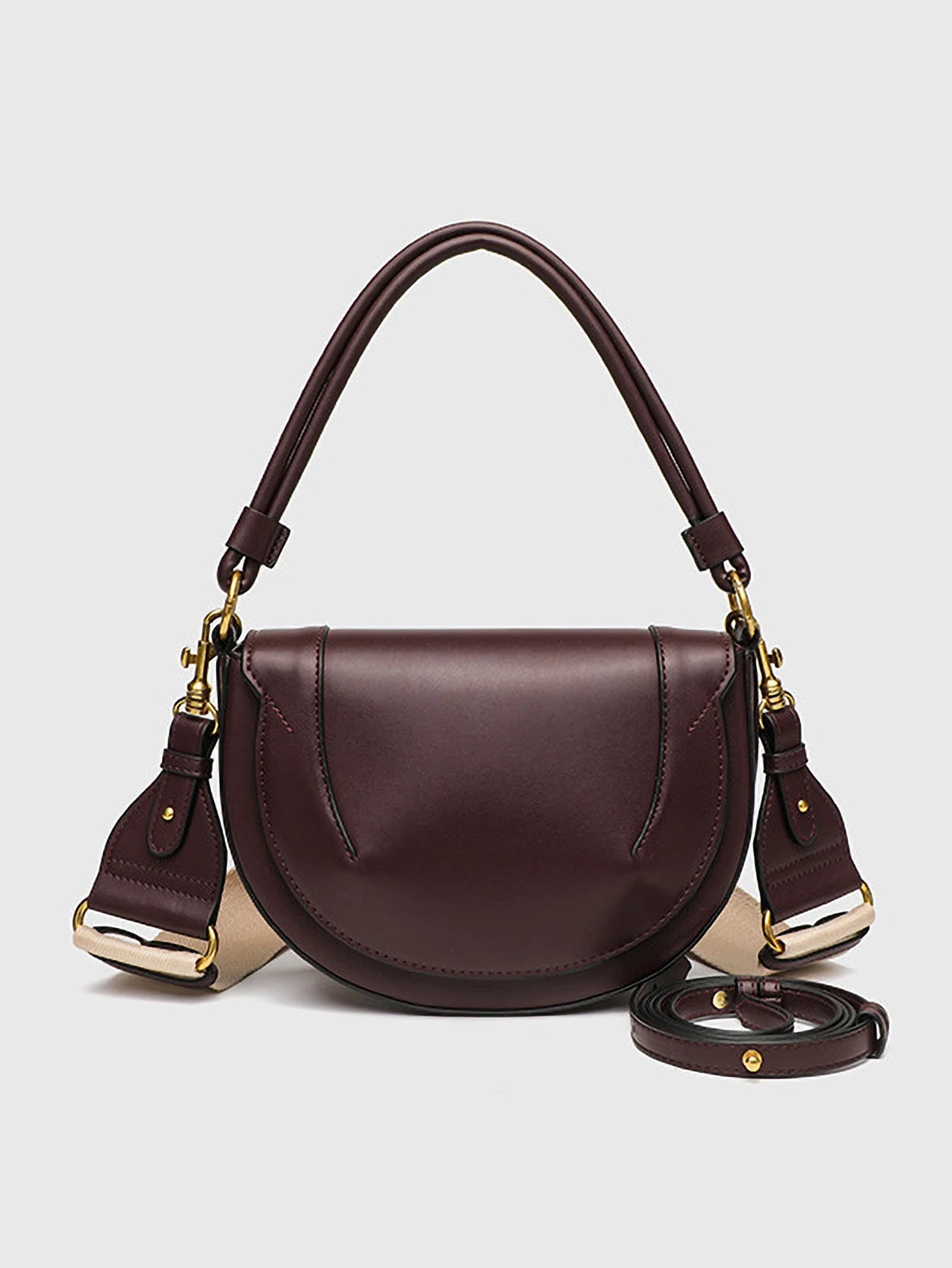 Fashionable and casual hand-held saddle bag, versatile for commuting, single shoulder crossbody bag