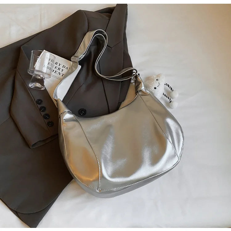 2025 Summer New Large Capacity Underarm Shoulder Bag Crossbody Bag Women's Fashion Backpack Comes with a Small Doll as a Gift