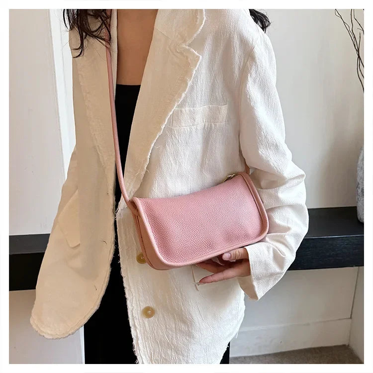 100%Real Cowhide Genuine Leather Sac Fashion Women Crossbody Bags for Ladies New High Capacity Shoulder Bag Handbag Female Purse