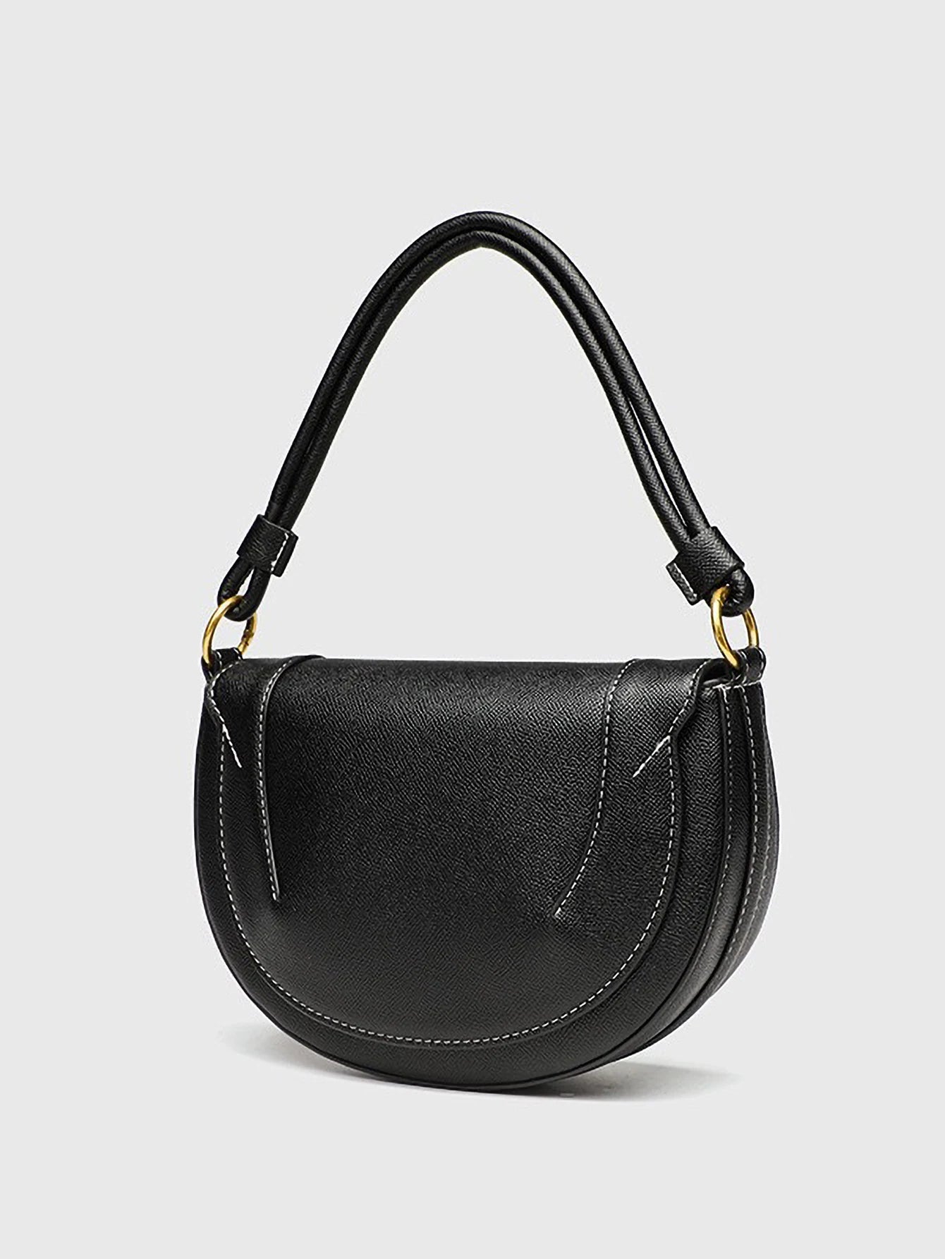 Fashionable and casual hand-held saddle bag, versatile for commuting, single shoulder crossbody bag