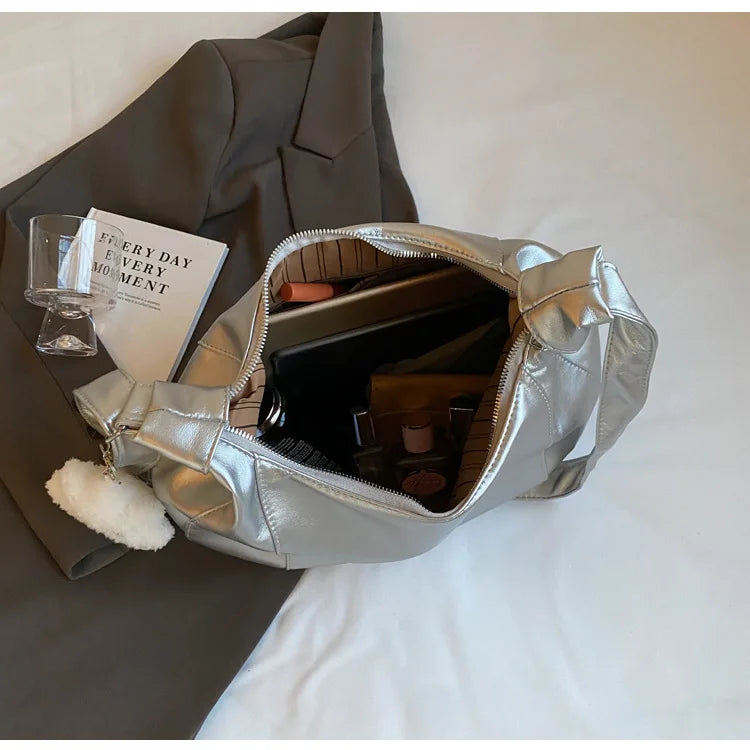 2025 Summer New Large Capacity Underarm Shoulder Bag Crossbody Bag Women's Fashion Backpack Comes with a Small Doll as a Gift