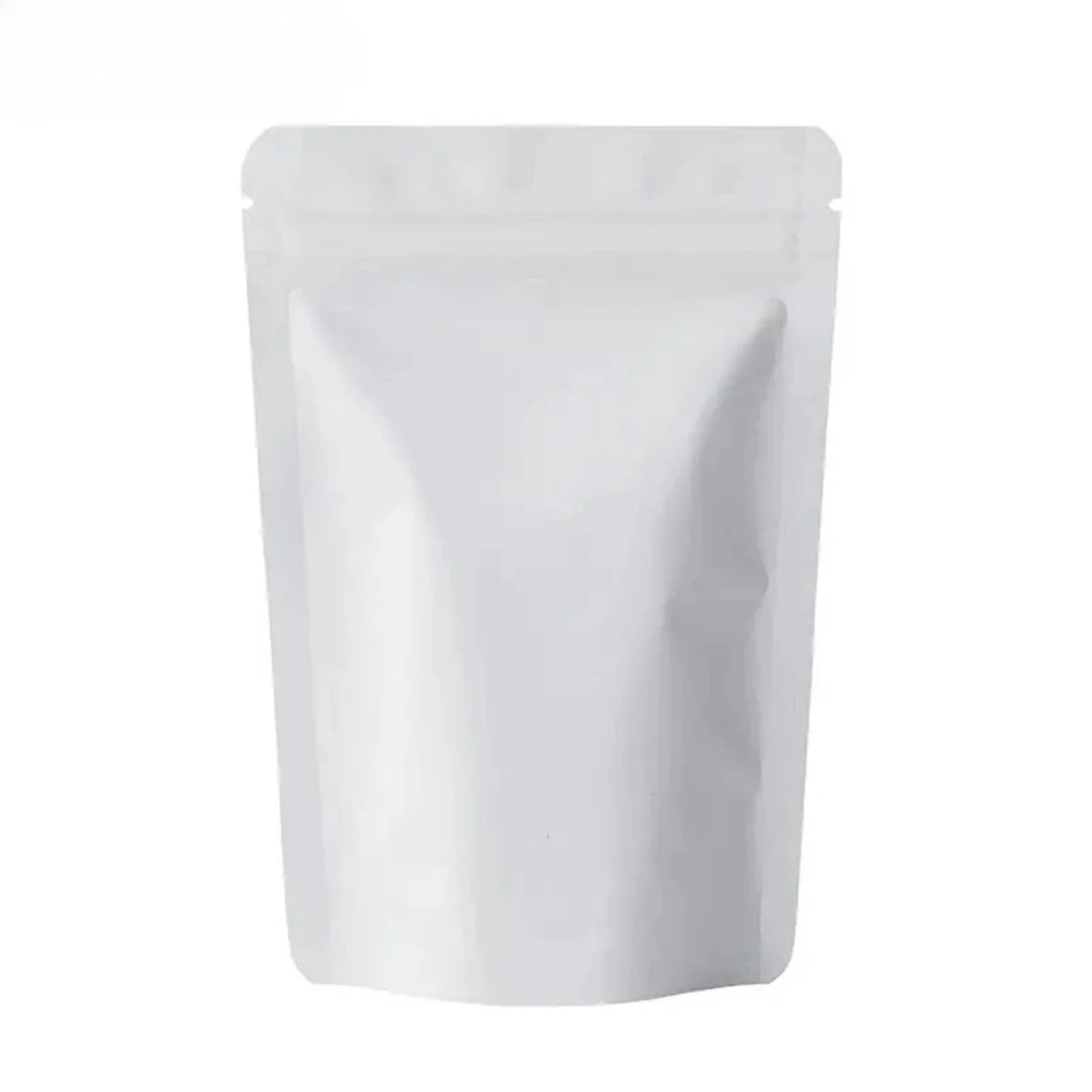100Pcs Durable Moisture proof Zipper Seal Mylar Bags Vertical Matte Aluminum Food Storage Coffee Grocery Packaging Pouches