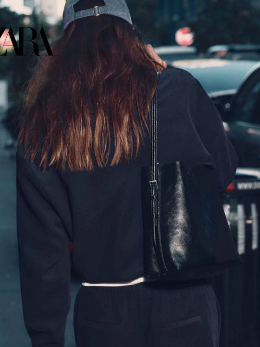 2025 New Fashionable and Simple Women's Bag Black Double Strap Single Shoulder Atmospheric Handheld Crossbody Bucket Bag