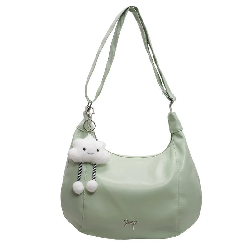 2025 Summer New Large Capacity Underarm Shoulder Bag Crossbody Bag Women's Fashion Backpack Comes with a Small Doll as a Gift