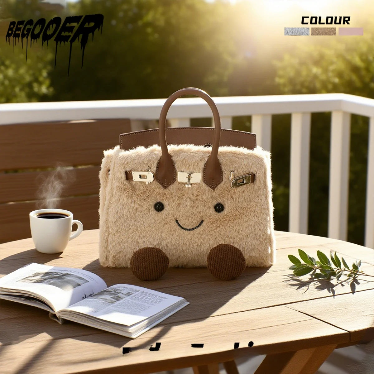 Cute Plu Crossbody Bag Women's Faionable Cartoon Handbag  Handbag Removable oulder Strap PU Leather Briti Sle