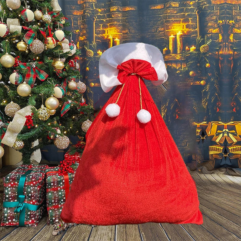 Customized Christmas letter text gift bag, Santa Claus backpack, candy gift bag, Christmas Eve bundle pocket