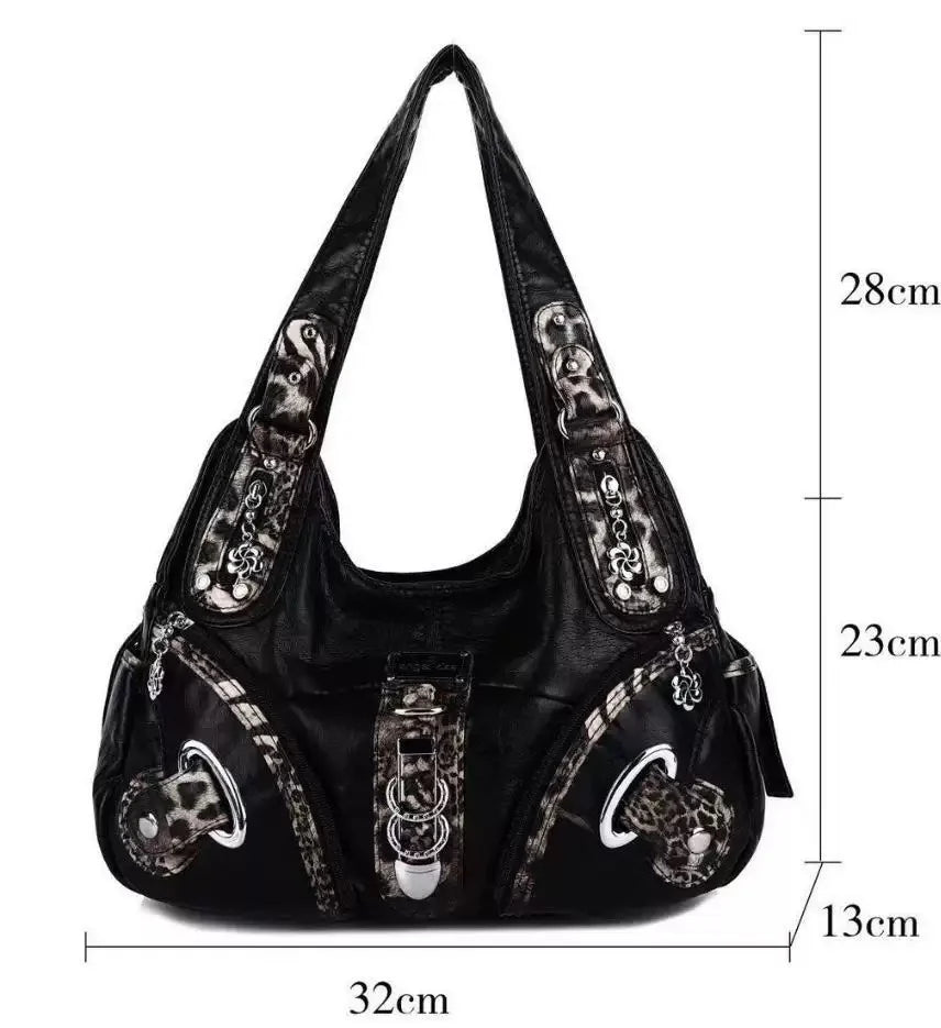 Angel Kiss Vintage Y2K Millennium Trendy Leopard Tie Dye Tote Bag Crossbody Bag Briti Sle Youth Daily Use Waterproof