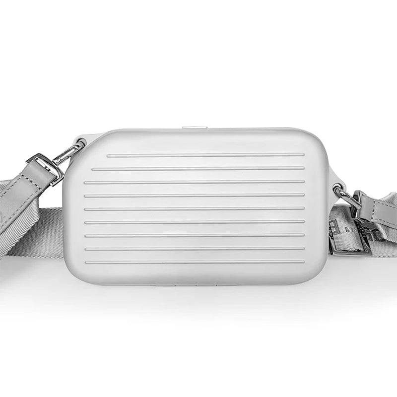 2026 Luxury RMWA Single Shoulder Vertical Aluminum Magnesium Alloy Crossbody Bag - Metallic Silver - Fashionable Suitcase - Esse