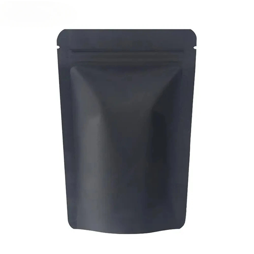 100Pcs Durable Moisture proof Zipper Seal Mylar Bags Vertical Matte Aluminum Food Storage Coffee Grocery Packaging Pouches