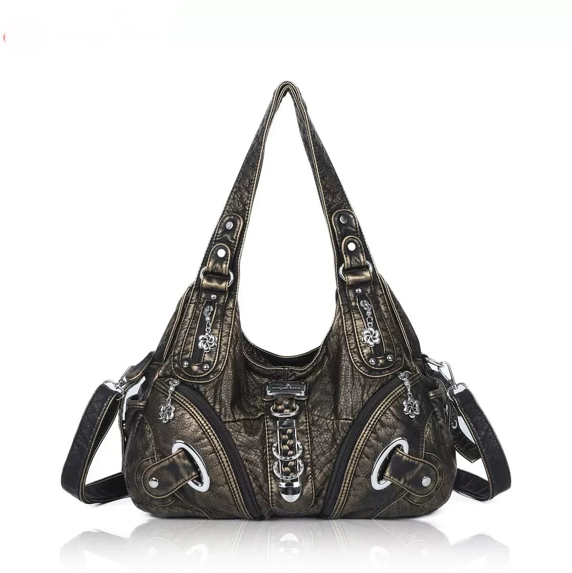 Angel Kiss Vintage Y2K Millennium Trendy Leopard Tie Dye Tote Bag Crossbody Bag Briti Sle Youth Daily Use Waterproof