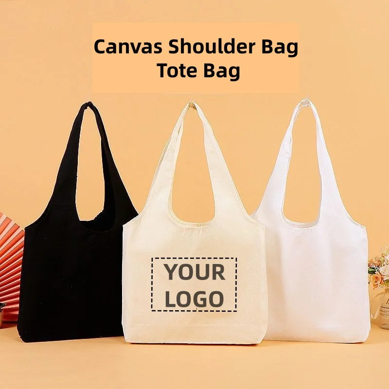 2/5/7/10pcs Customized Large Capacity Canvas Bag Women's Shoulder Bag High-value Tote Bag Graffiti Blank Tote Bag Canvas Bag