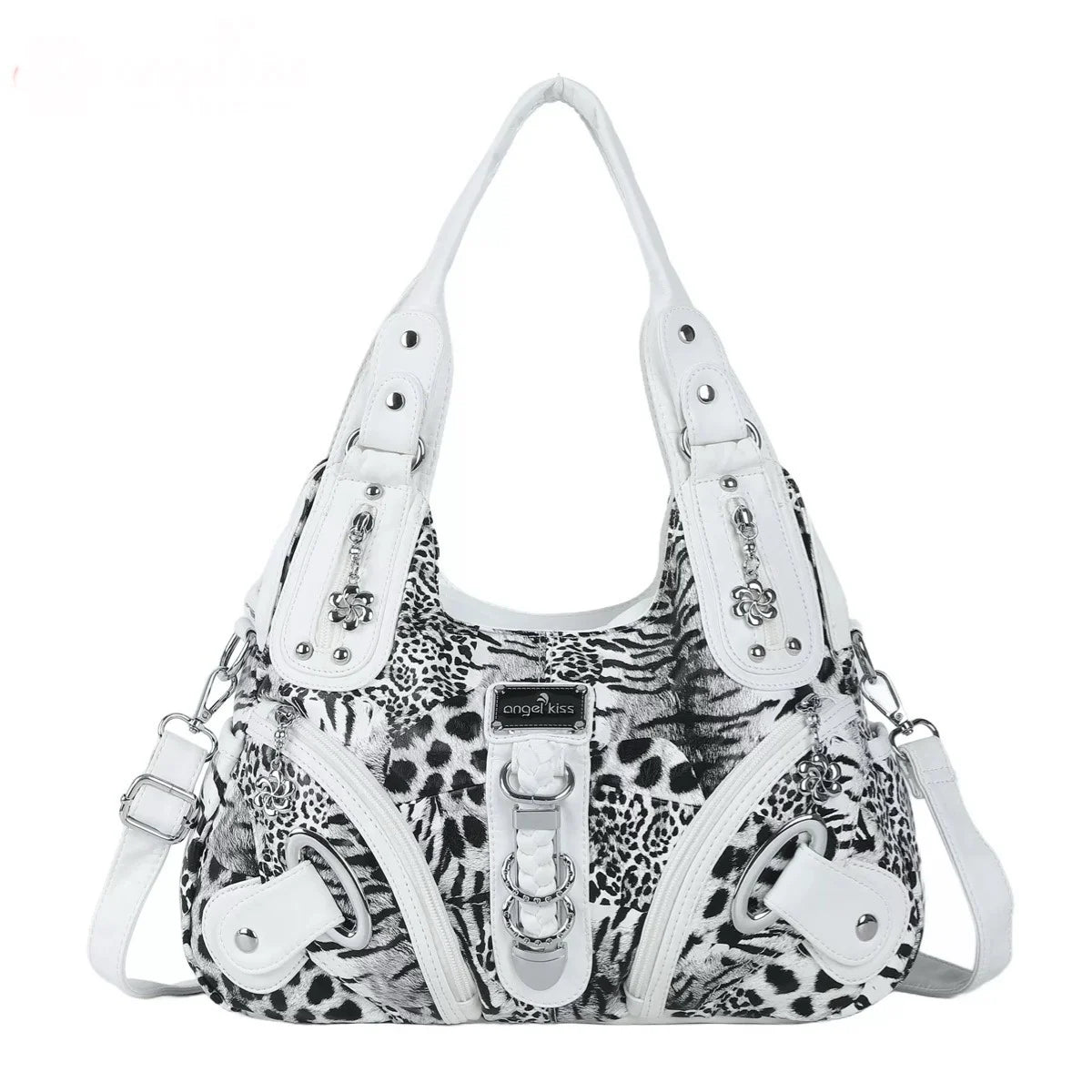 Angel Kiss Vintage Y2K Millennium Trendy Leopard Tie Dye Tote Bag Crossbody Bag Briti Sle Youth Daily Use Waterproof