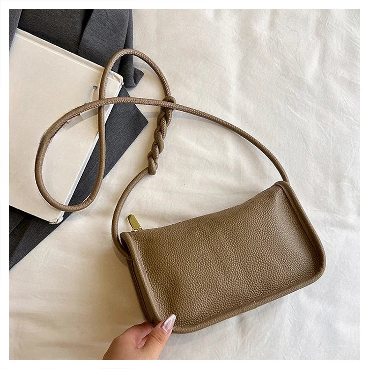 100%Real Cowhide Genuine Leather Sac Fashion Women Crossbody Bags for Ladies New High Capacity Shoulder Bag Handbag Female Purse