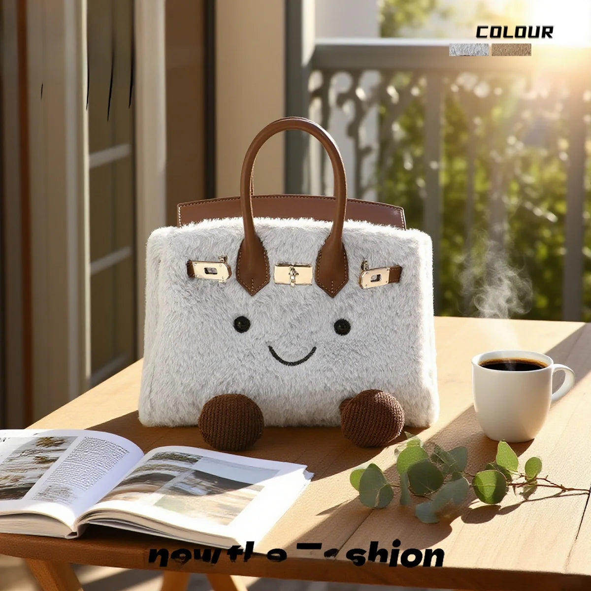 Cute Plu Crossbody Bag Women's Faionable Cartoon Handbag  Handbag Removable oulder Strap PU Leather Briti Sle