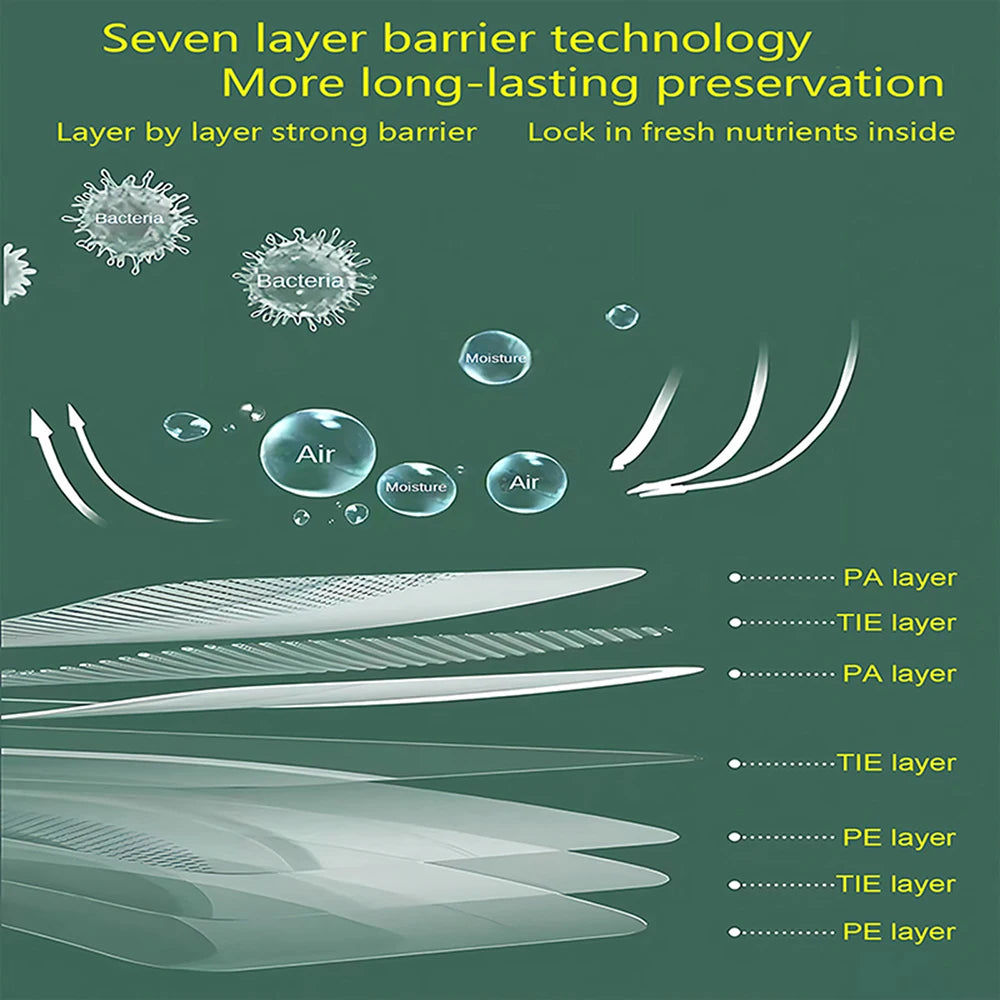 50PCS/Lot BPA-Free Vacuum Food Bags, Vacuum Sealed Storage Bags For Food Storage and Preservation,Reusable Vacuum Sealer Bag