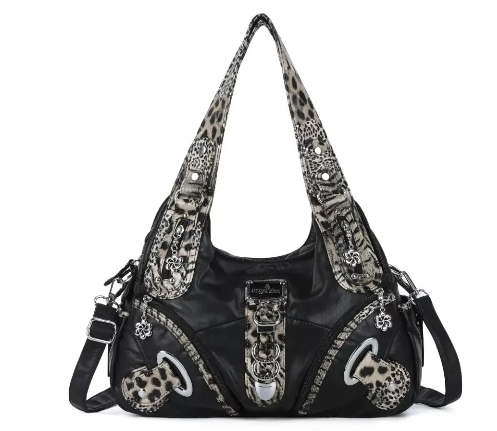 Angel Kiss Vintage Y2K Millennium Trendy Leopard Tie Dye Tote Bag Crossbody Bag Briti Sle Youth Daily Use Waterproof