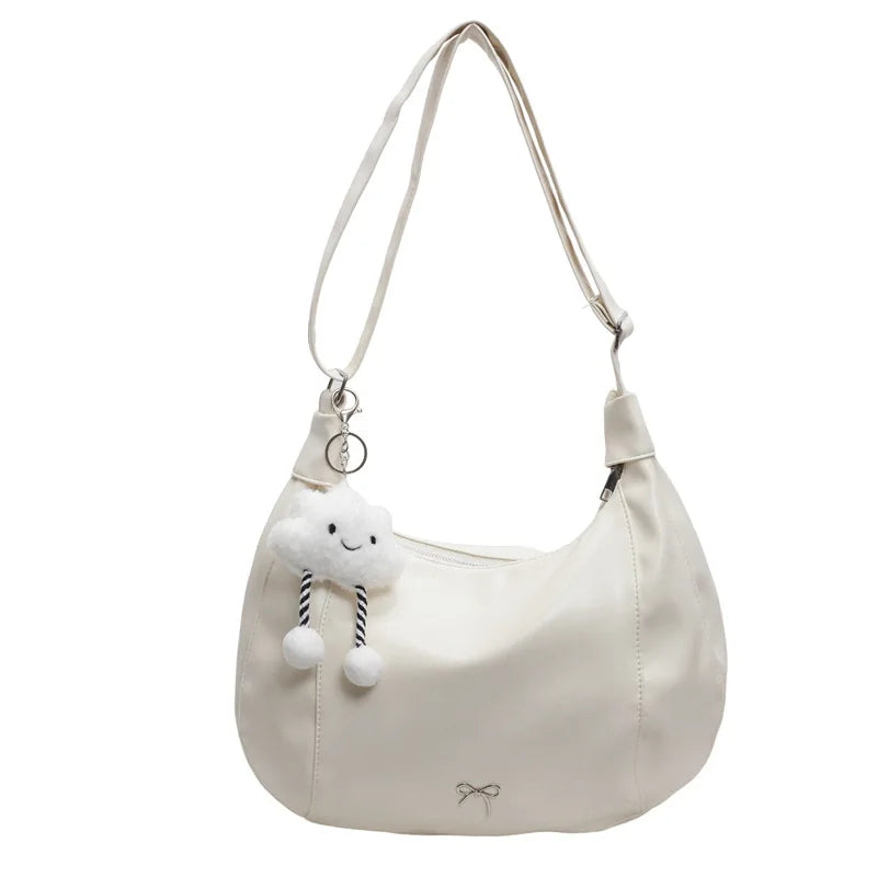 2025 Summer New Large Capacity Underarm Shoulder Bag Crossbody Bag Women's Fashion Backpack Comes with a Small Doll as a Gift