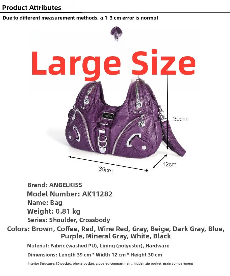 Angel Kiss Vintage Y2K Millennium Trendy Leopard Tie Dye Tote Bag Crossbody Bag Briti Sle Youth Daily Use Waterproof