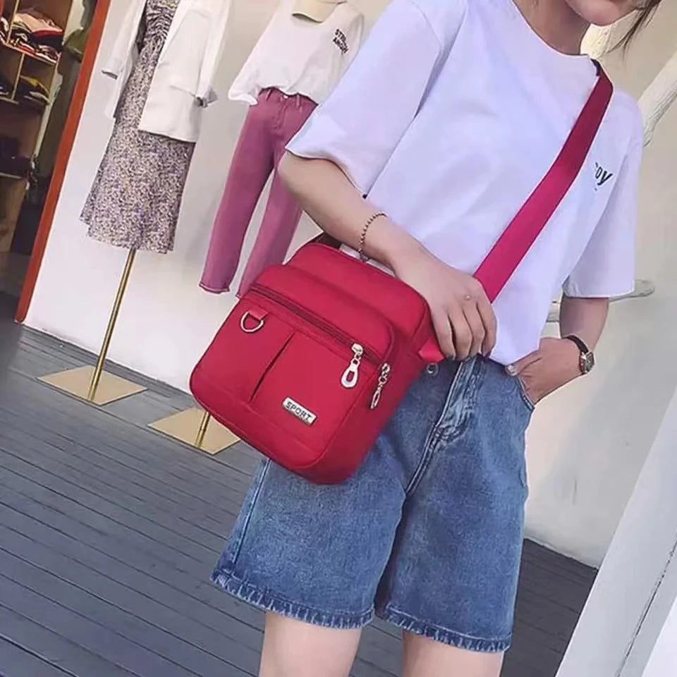 Casual Small Women's Shoulder Bag Multifunctional Coin Purse Wallet Nylon Waterproof Messenger Bag Mobile Phone Crossbody Bags