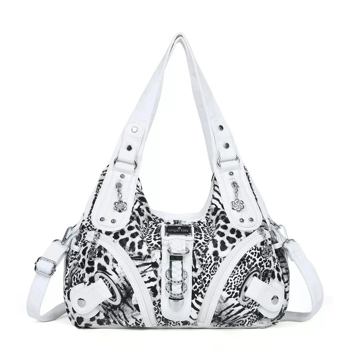 Angel Kiss Vintage Y2K Millennium Trendy Leopard Tie Dye Tote Bag Crossbody Bag Briti Sle Youth Daily Use Waterproof