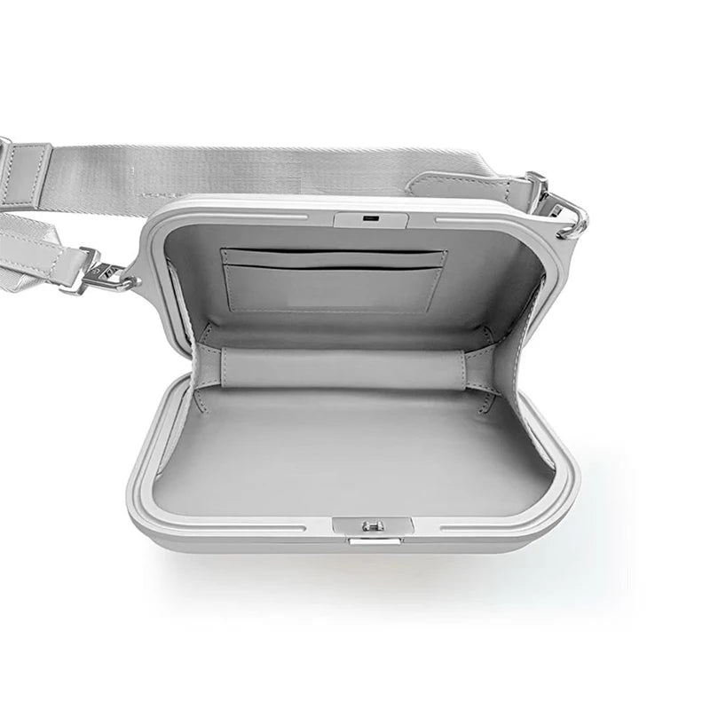 2026 Luxury RMWA Single Shoulder Vertical Aluminum Magnesium Alloy Crossbody Bag - Metallic Silver - Fashionable Suitcase - Esse