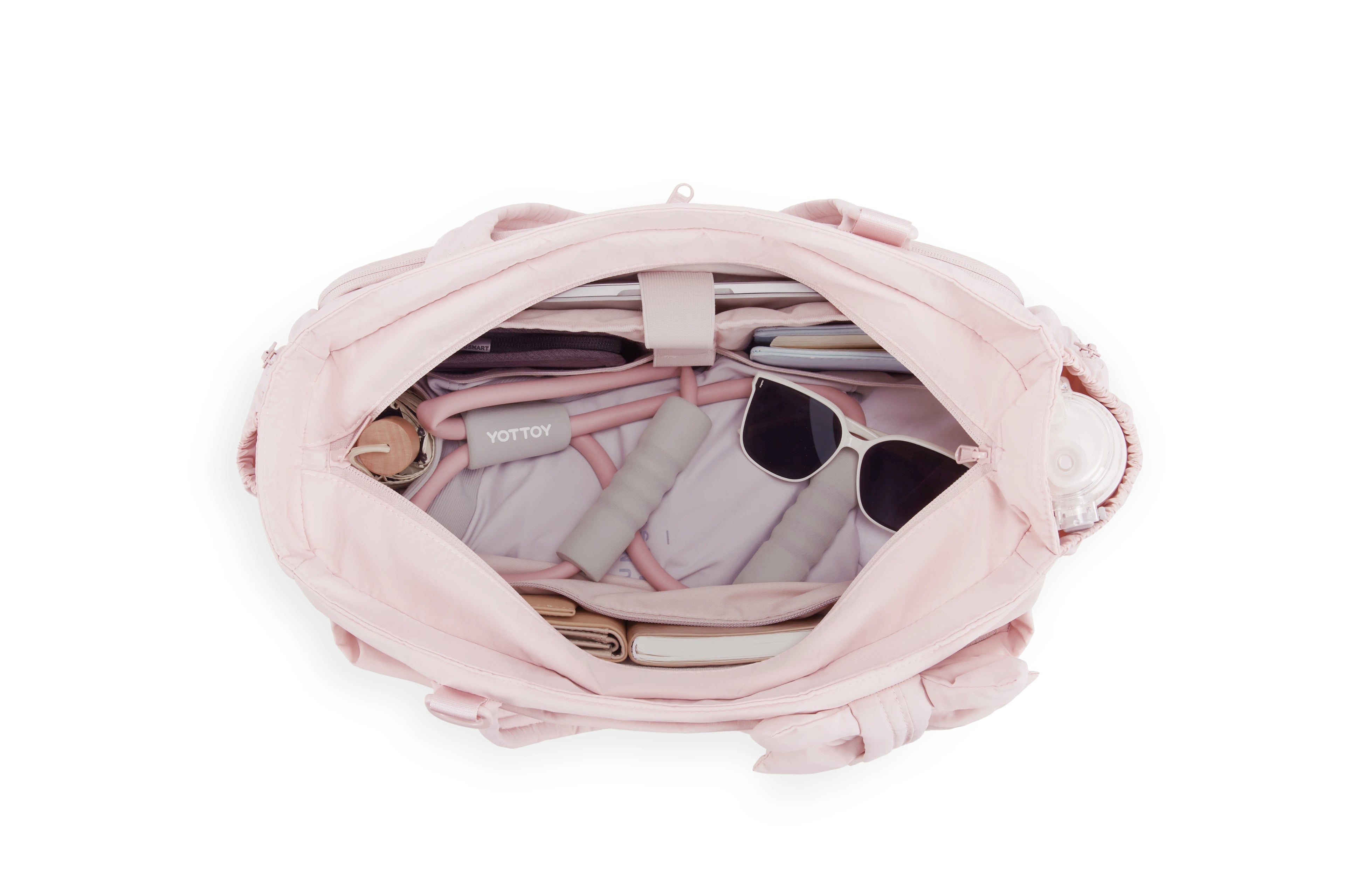 BAGSMART Padded Tote Bag With Bow Casual Quilted Padded Women Shoulder Bags Fit 15.6in Laptop Large Capacity Yoga Gym Bags