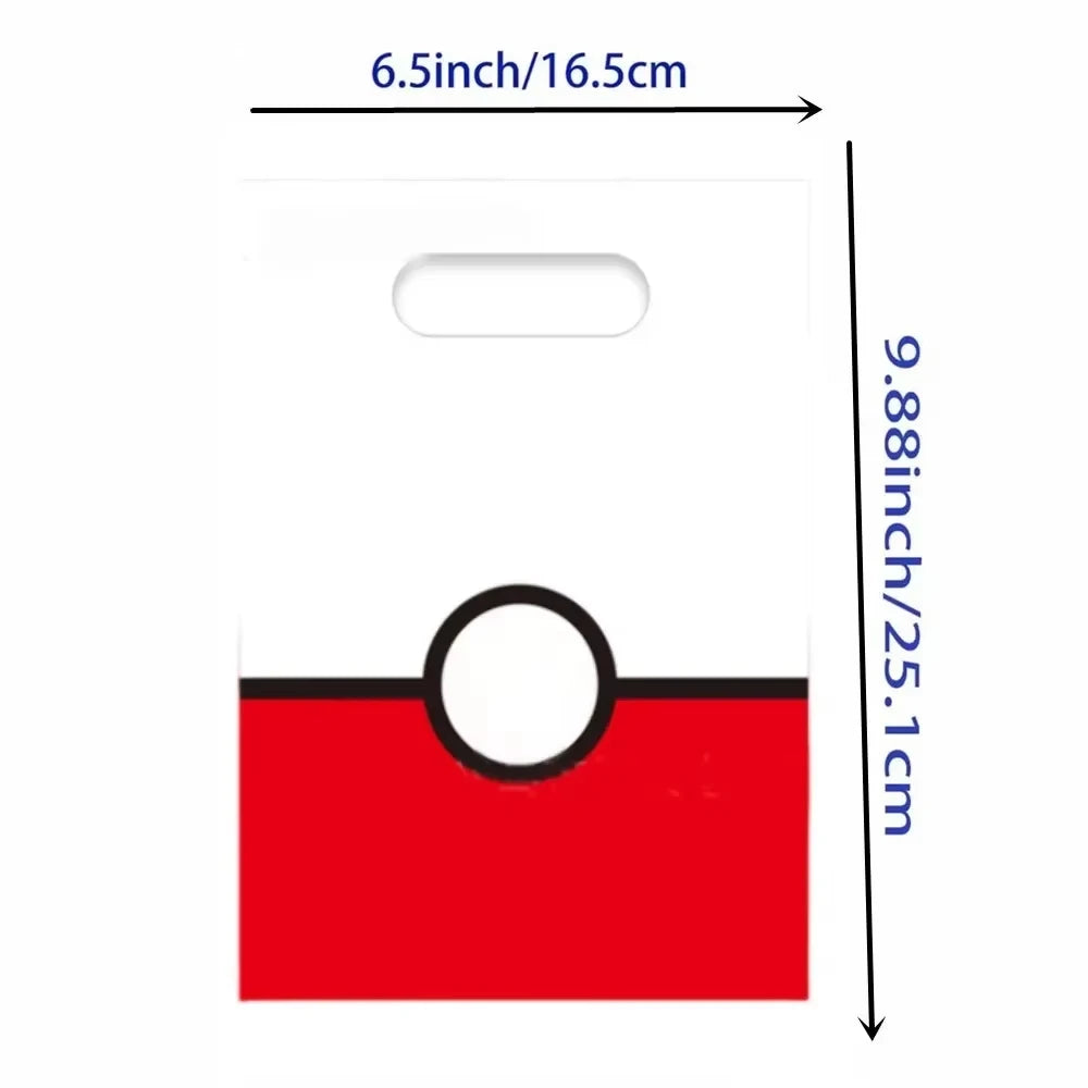 10-50pcs Pokemon Pikachu Gift Bags With Handle Goodie Bags Party Favors Supplies Candy Sweet Bag For Christmas Supplies Gifts