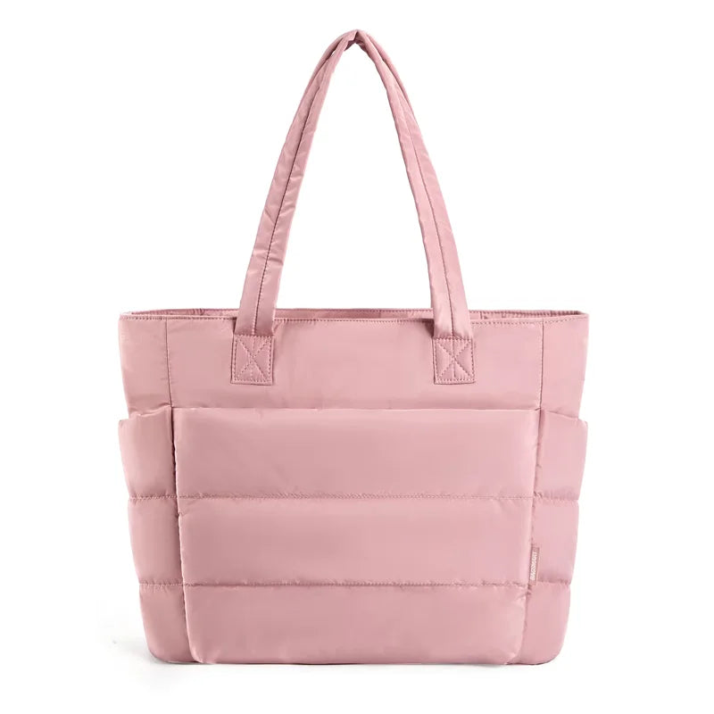 BAGSMART Women's Handbag Large Capacity Puffer Padded Tote Bag Lightweight College School Bags Fit 15.6in Laptop Hot Sale